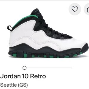 Jordan 10 Retro (GS) 2019 Seattle Mens 6Y Womens 7.5 EUC